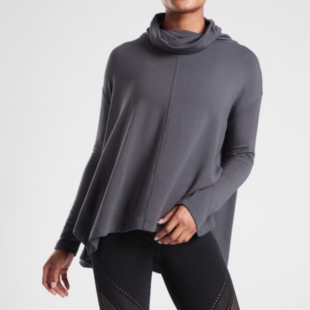 Athleta Women's Ethereal Brushed Funnel Neck Athleisure Top S